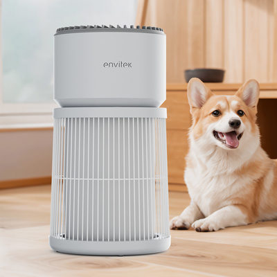 Purificador de aire inteligente para mascotas Limpieza de aire CADR 400m3/h para alergia doméstica Mascotas